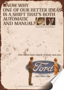 Ford Plakat Samoprzylepny Retro Plakietka(motyw metalowego szyldu)#11005