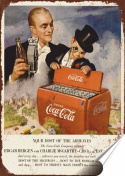 Coca Cola Plakat Samoprzylepny Plakietka(motyw metalowego szyldu)#11017