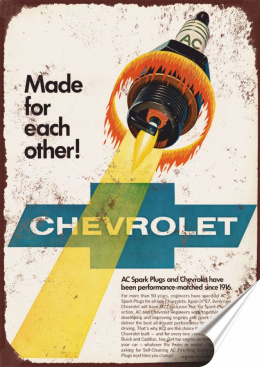 Chevrolet Plakat Samoprzylepny Plakietka(motyw metalowego szyldu)#11057