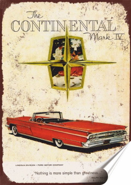 Lincoln Plakat Samoprzylepny Retro Plakietka(motyw metalowego szyldu)#11062