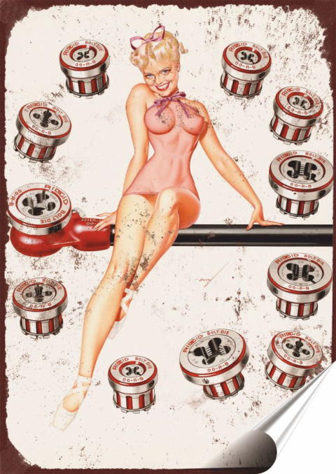 Garaż Plakat Samoprzylepny Retro Plakietka(motyw metalowego szyldu)#11070