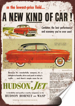 Hudson Plakat Samoprzylepny Retro Plakietka(motyw metalowego szyldu)#11082