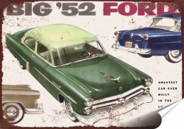 Ford Plakat Samoprzylepny Retro Plakietka(motyw metalowego szyldu)#11086