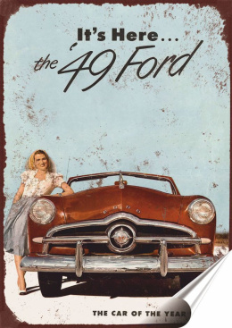 Ford Plakat Samoprzylepny Retro Plakietka(motyw metalowego szyldu)#11091