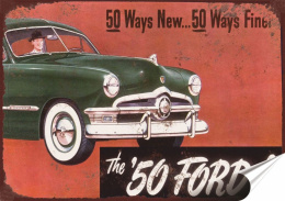 Ford Plakat Samoprzylepny Retro Plakietka(motyw metalowego szyldu)#11093