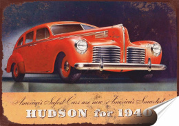 Hudson Plakat Samoprzylepny Retro Plakietka(motyw metalowego szyldu)#11097