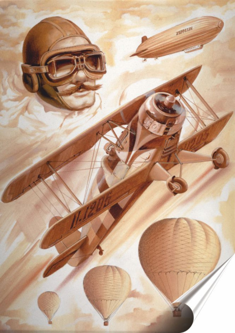 Lotnictwo Plakat Samoprzylepny Plakietka(motyw metalowego szyldu)#11118