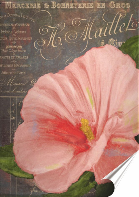 Kwiat Plakat Samoprzylepny Retro Plakietka(motyw metalowego szyldu)#11125