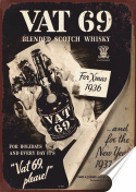 Whiskey Plakat Samoprzylepny Retro Plakietka(motyw metalowego szyldu)#11542