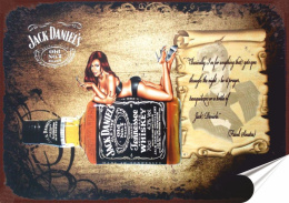 Whiskey Plakat Samoprzylepny Retro Plakietka(motyw metalowego szyldu)#11553