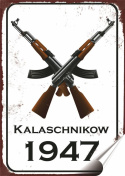 Broń Plakat Samoprzylepny Retro Plakietka(motyw metalowego szyldu)#11589