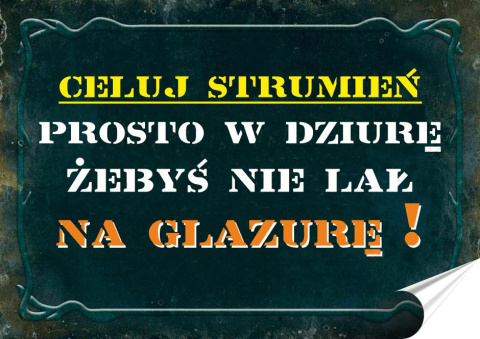 PRL Plakat Samoprzylepny Plakietka(motyw metalowego szyldu)#18823