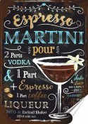 Martini Plakat folia Samoprzylepna Plakietka(motyw metalowego szyldu)#20012