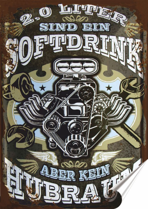 Garaż Plakat folia Samoprzylepna Plakietka(motyw metalowego szyldu)#20016