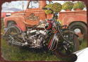 Harley Plakat folia Samoprzylepna Plakietka(motyw metalowego szyldu)#20033