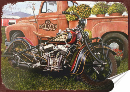 Harley Plakat folia Samoprzylepna Plakietka(motyw metalowego szyldu)#20033