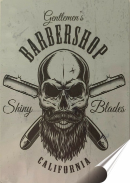 Barber Plakat folia Samoprzylepna Plakietka(motyw metalowego szyldu)#20052