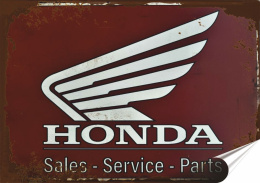 Honda Plakat folia Samoprzylepna Plakietka(motyw metalowego szyldu)#20066