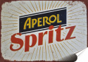 Aperol Plakat folia Samoprzylepna Plakietka(motyw metalowego szyldu)#20072