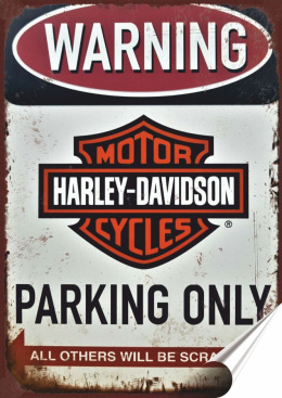 Harley Plakat folia Samoprzylepna Plakietka(motyw metalowego szyldu)#20089
