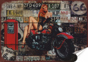 Harley Plakat folia Samoprzylepna Plakietka(motyw metalowego szyldu)#20095