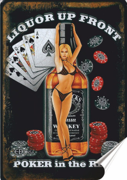 Poker Plakat folia Samoprzylepna Plakietka(motyw metalowego szyldu)#20101