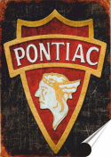 Pontaic Plakat folia Samoprzylepna Plakietka(motyw metalowego szyldu)#20106