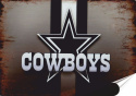 Cowboys Plakat folia Samoprzylepna Plakietka(motyw metalowego szyldu)#20109