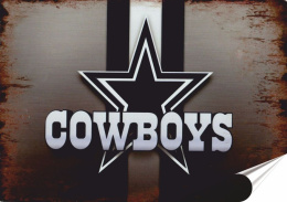 Cowboys Plakat folia Samoprzylepna Plakietka(motyw metalowego szyldu)#20109