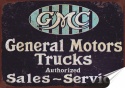 G M C Plakat folia Samoprzylepna Plakietka(motyw metalowego szyldu)#20111