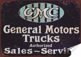 G M C Plakat folia Samoprzylepna Plakietka(motyw metalowego szyldu)#20111