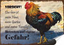 Kogut Plakat folia Samoprzylepna Plakietka(motyw metalowego szyldu)#20132
