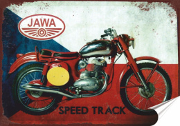 Jawa Plakat folia Samoprzylepna Plakietka(motyw metalowego szyldu)#20137