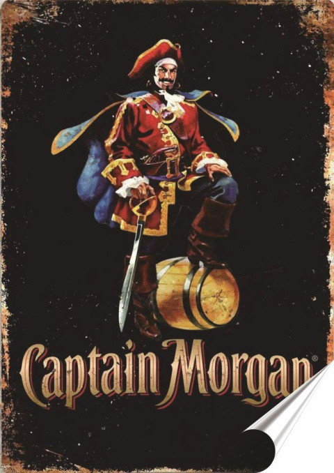 Rum Plakat folia Samoprzylepna Plakietka(motyw metalowego szyldu)#20143