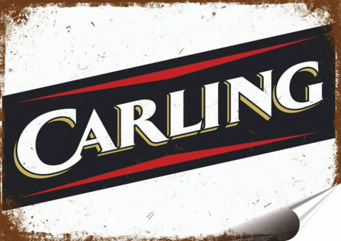 Carling Plakat folia Samoprzylepna Plakietka(motyw metalowego szyldu)#20147