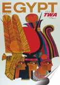 Egipt Plakat folia Samoprzylepna Plakietka(motyw metalowego szyldu)#20163