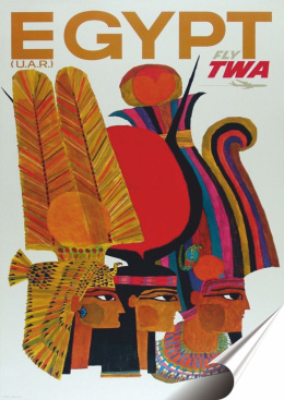 Egipt Plakat folia Samoprzylepna Plakietka(motyw metalowego szyldu)#20163