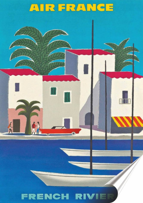 Francja Plakat folia Samoprzylepna Plakietka(motyw metalowego szyldu)#20166