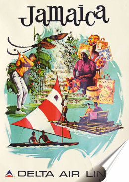 Jamajka Plakat folia Samoprzylepna Plakietka(motyw metalowego szyldu)#20174