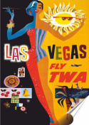 Las Vegas Plakat folia Samoprzylepna Plakietka(motyw metalowego szyldu)#20176