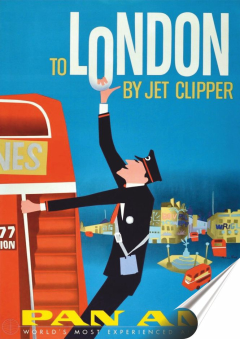 Londyn Plakat folia Samoprzylepna Plakietka(motyw metalowego szyldu)#20177