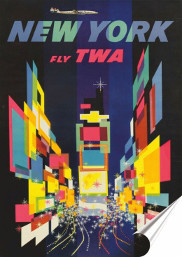 Nowy York Plakat folia Samoprzylepna Plakietka(motyw metalowego szyldu)#20180