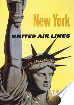 New York Plakat folia Samoprzylepna Plakietka(motyw metalowego szyldu)#20182
