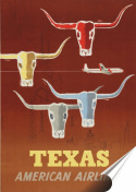 Teksas Plakat folia Samoprzylepna Plakietka(motyw metalowego szyldu)#20193