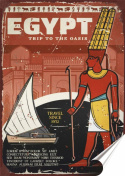 Egipt Plakat folia Samoprzylepna Plakietka(motyw metalowego szyldu)#20239