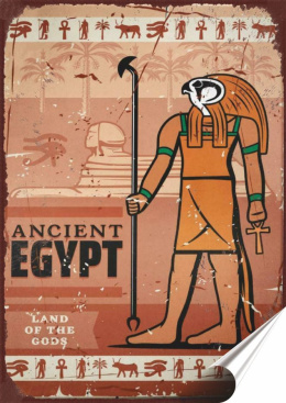 Egipt Plakat folia Samoprzylepna Plakietka(motyw metalowego szyldu)#20241