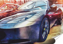 Auto Garaż Plakat folia Samoprzylepna Plakietka(motyw metalowego szyldu)#20245