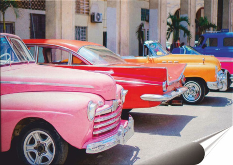 Kuba Hawana Plakat folia Samoprzylepna Plakietka(motyw metalowego szyldu)#20258