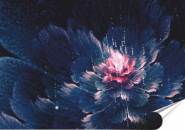 Kwiat Plakat folia Samoprzylepna Plakietka(motyw metalowego szyldu)#20293