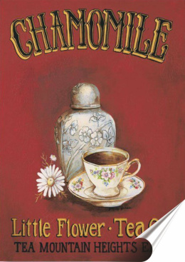 Herbata Plakat folia Samoprzylepna Plakietka(motyw metalowego szyldu)#20304